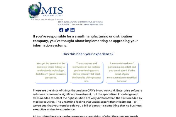 mistec.com site used Twentytwenty-child