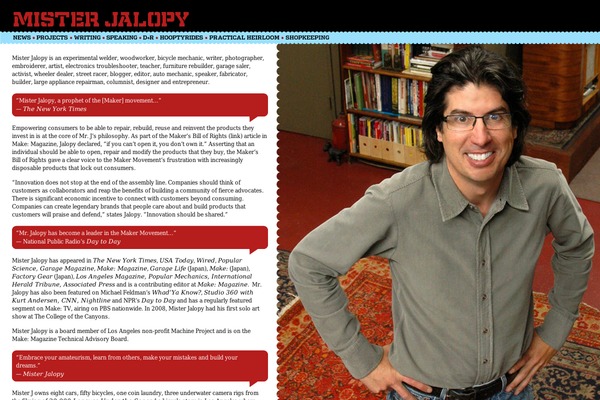 misterjalopy.com site used Crafty