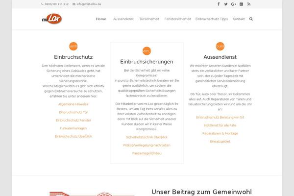 Impreza Child theme site design template sample