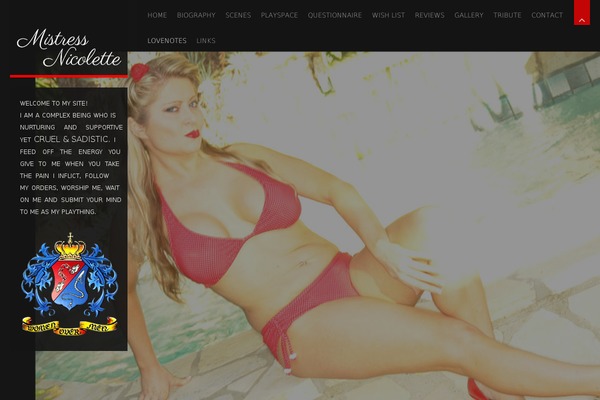 mistressnicolette.com site used Invictus_3.3