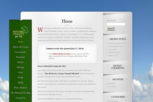 Memoir theme site design template sample