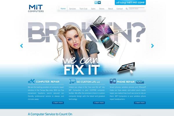 Mit theme site design template sample