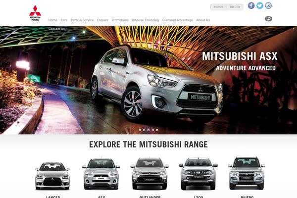 Mitsubishi theme site design template sample
