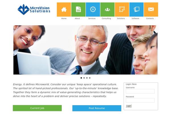 Site using Crumina-page-slider plugin