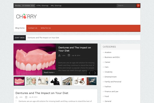 Cherry theme site design template sample