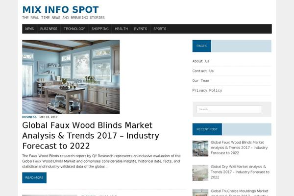 MH Newsdesk lite theme site design template sample