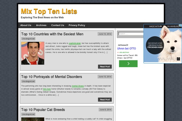 mixtopten.com site used Asteroid