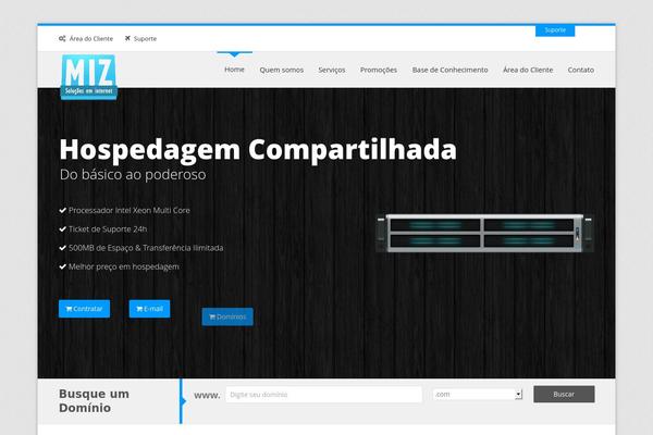 Megahost theme site design template sample