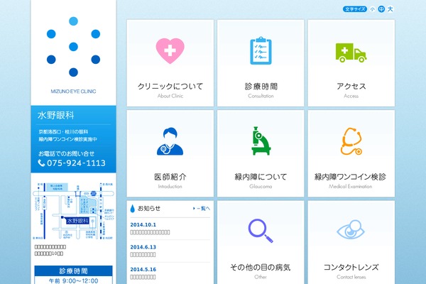 mizuno-eye.jp site used Mizuno