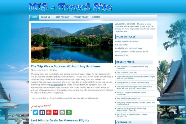 Travelpro theme site design template sample
