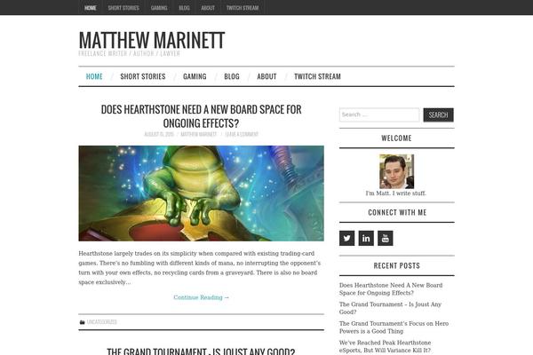 Site using Hearthstone Cards for WordPress plugin