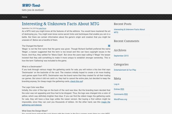 pacify theme site design template sample