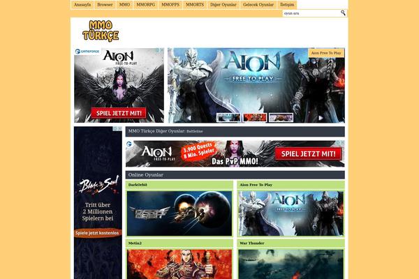 Mmo theme site design template sample
