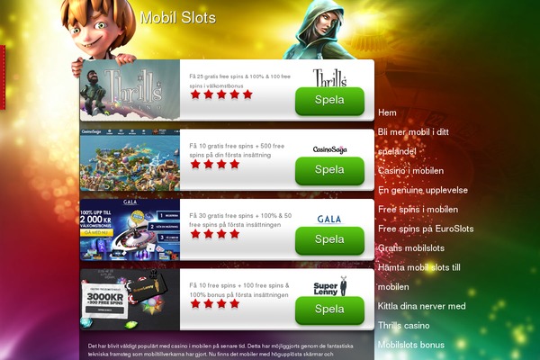 mobil-slots.se site used Casinorainbow