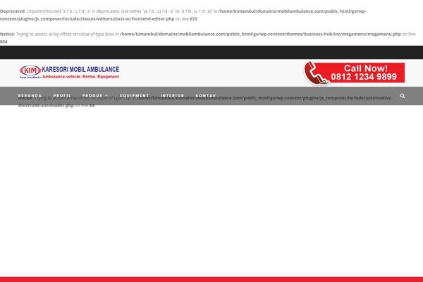 Site using Bizhub-shortcode plugin