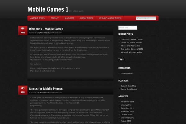 GamePress theme site design template sample