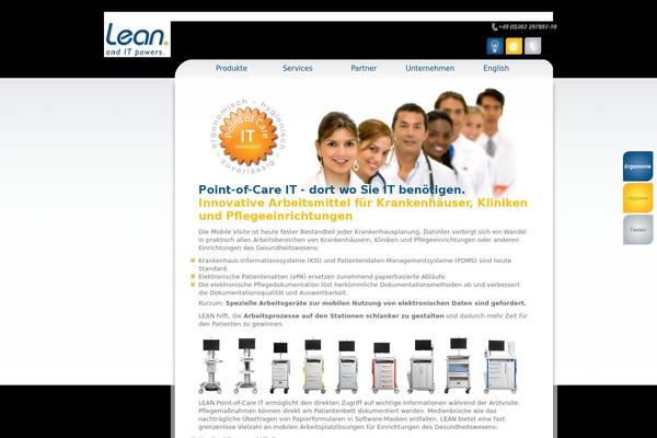 Lean theme site design template sample