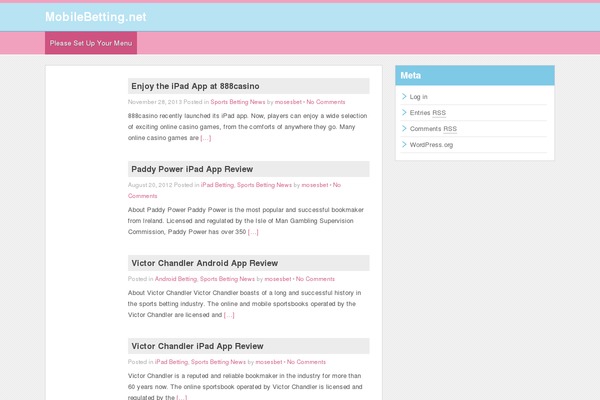mobilebetting.net site used Bingotheme