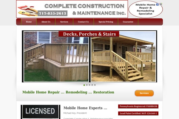 mobilehomerepairpa.com site used Contract