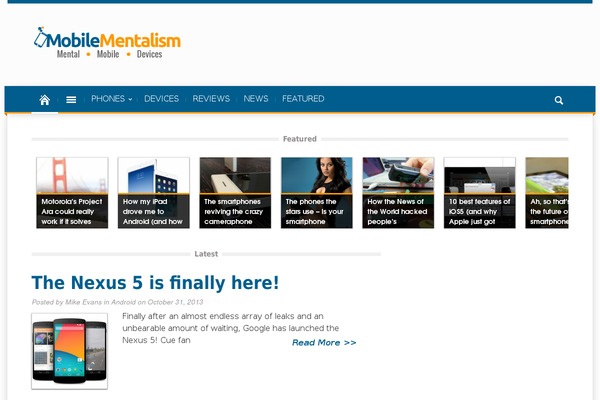 mobilementalism.com site used Magazinly Child