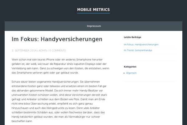 Finch theme site design template sample