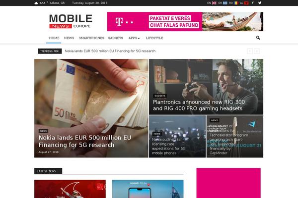 Newspaper theme site design template sample