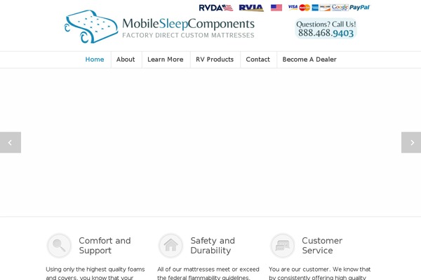 mobilesleepcomponents.com site used Mobile-sleep-components-astra-child