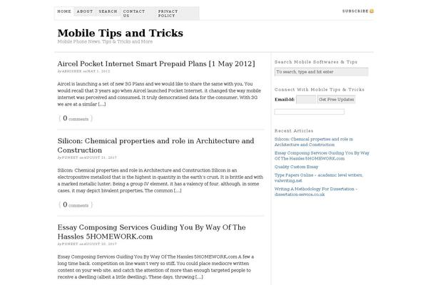 Thesis 1.7 theme site design template sample