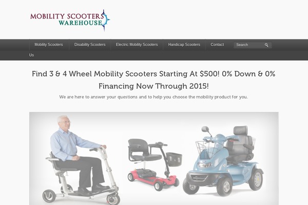 mobilityscooterswarehouse.com site used BizWay Theme