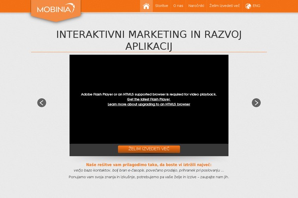 mobinia.si site used Mobinia2