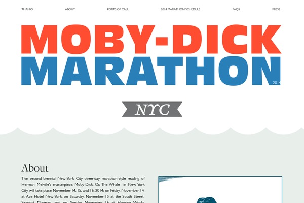 mobydickmarathonnyc.org site used Moby