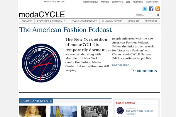 modacycle.com site used Tribune