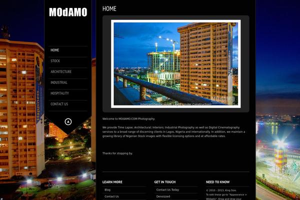 King Size theme site design template sample