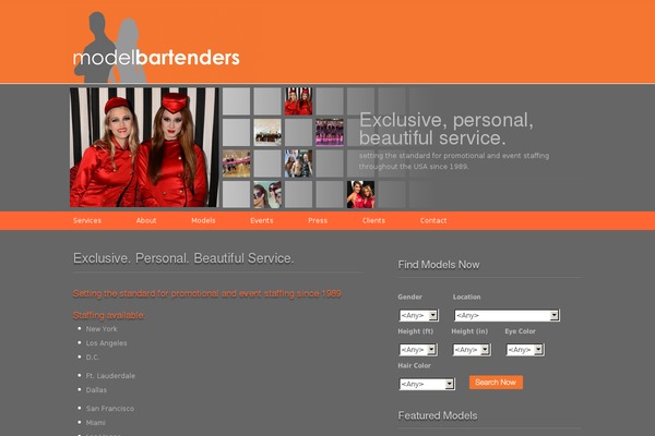 modelbartenders.com site used Modelbartenders