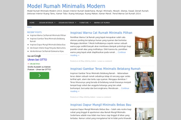 Tiga theme site design template sample