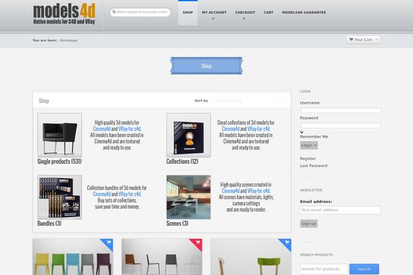 Commerce theme site design template sample