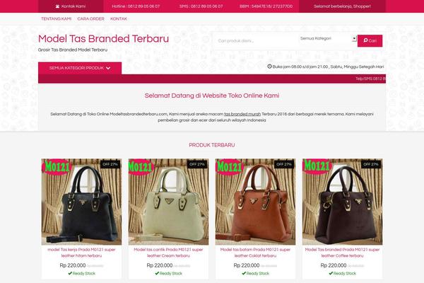 modeltasbrandedterbaru.com site used Wp-laris