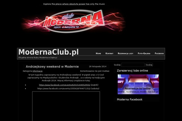 modernaclub.pl site used Clockwork