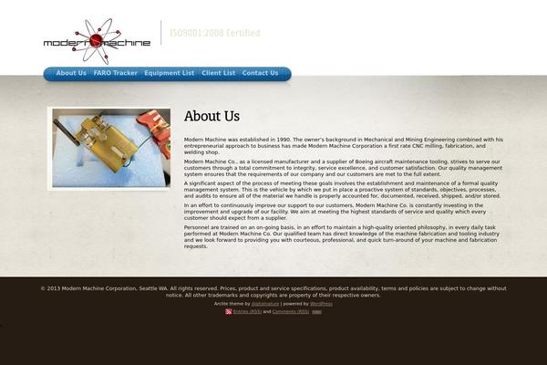 Arclite theme site design template sample