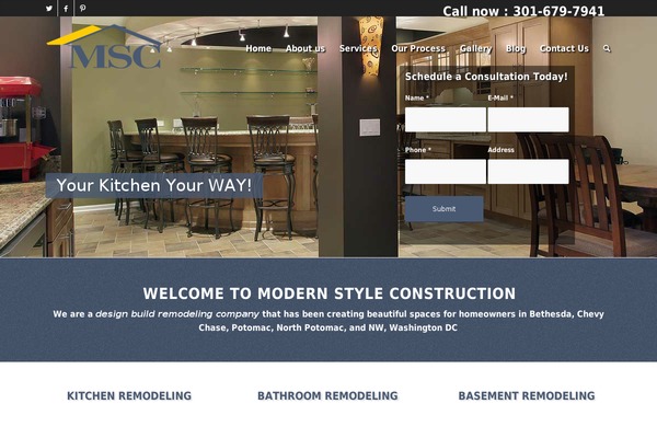Msc theme site design template sample