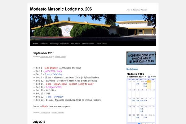 Twenty Ten theme site design template sample
