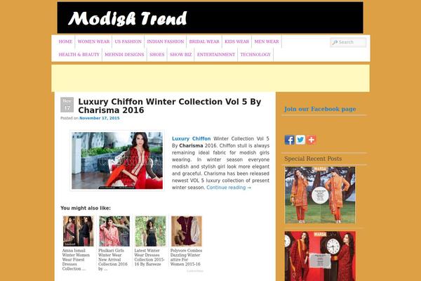 modishtrend.com site used Admired