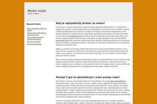 Harvest theme site design template sample
