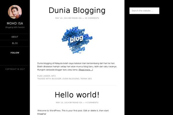 mohdisa.com site used Sixteen Nine Pro Theme