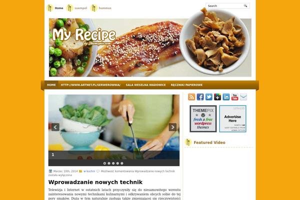 Myrecipe theme site design template sample