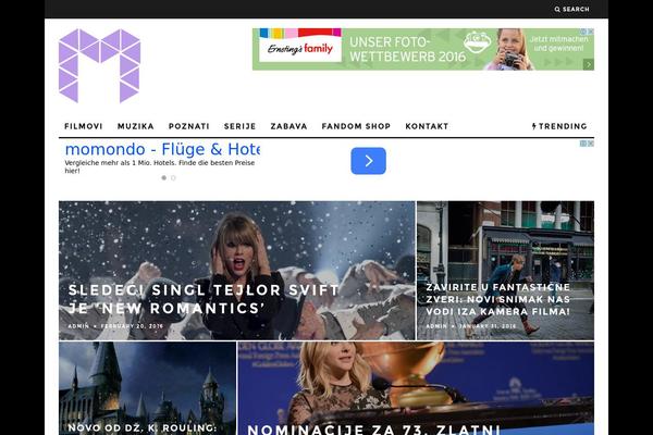 15Zine theme site design template sample