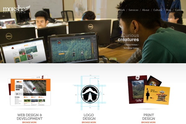 mokshastudio.com site used Moksha