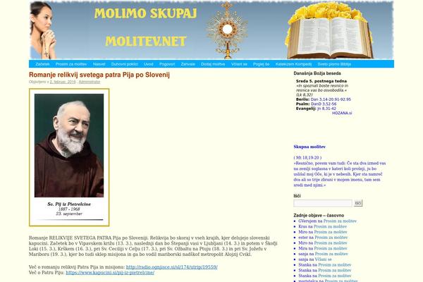 molitev.net site used Twenty Ten