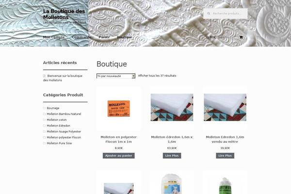 Storefront Child theme site design template sample