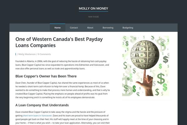 Finch theme site design template sample